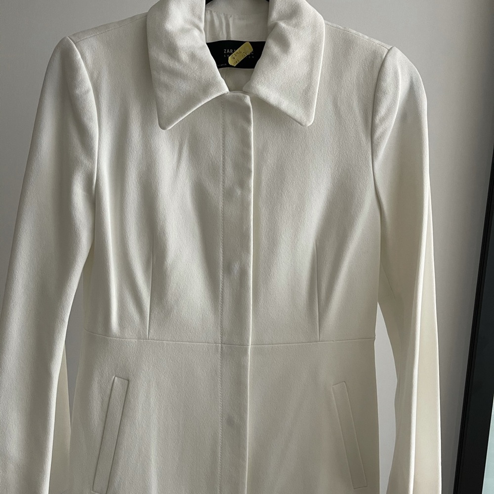 White pea coat beautiful